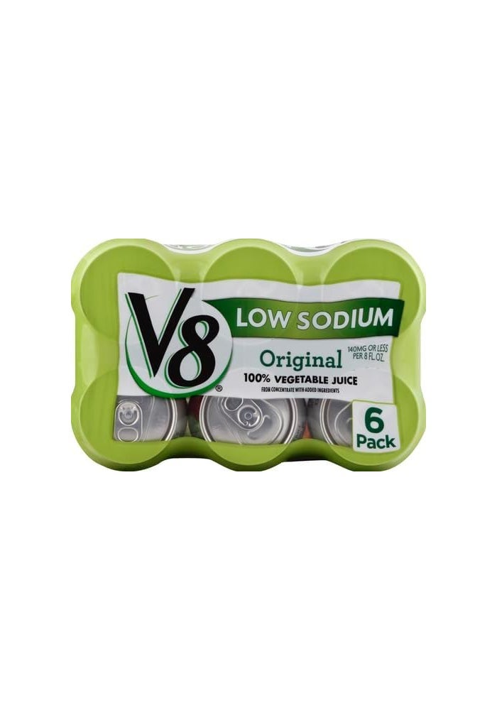 V8 Original Low Sodium 100% Vegetable Juice, 11.5 fl oz Can (6 Pack) - Image 4